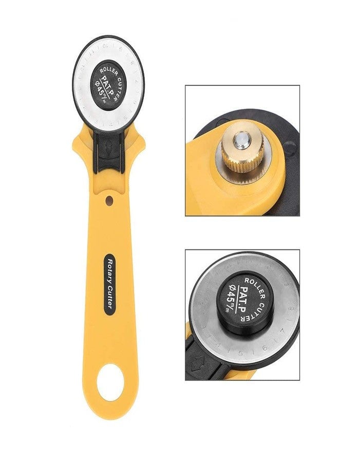 KRAFTMASTERS Craft Present 45mm Standard Rotary Cutter Easy Fabric Cutting Scrapbooking Comfortable Handle for Right and Left Handed Cutting Tool Quilting Crafting Sewing - Image 4